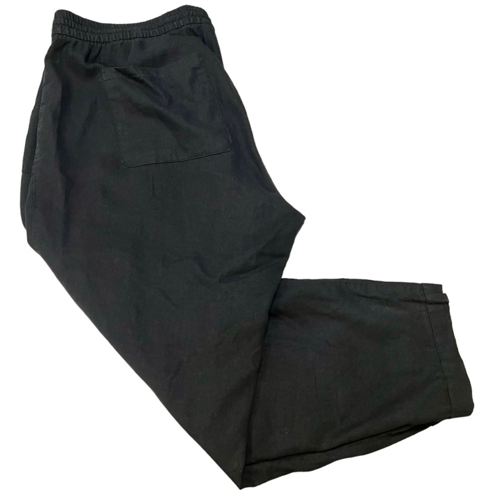 Old Navy Black Blend Linen Pull On Casual Pants Women’s XL - Picture 7 of 9
